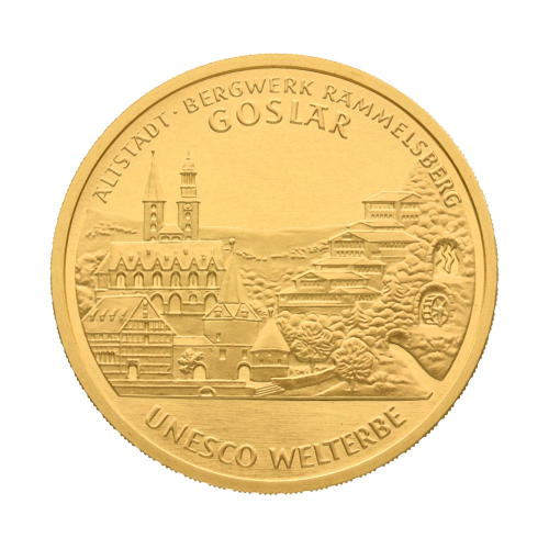 Goldmünze 100 Euro Goslar Vorderseite