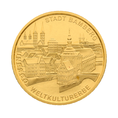 Goldmünze 100 Euro Bamberg Vorderseite
