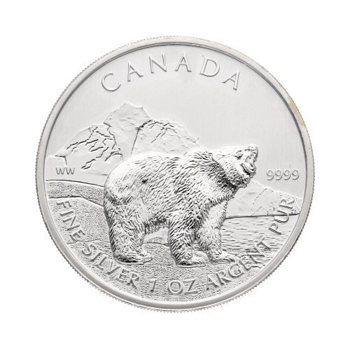 Canadian Wildlife Series - Grizzly 1 oz Vorderseite