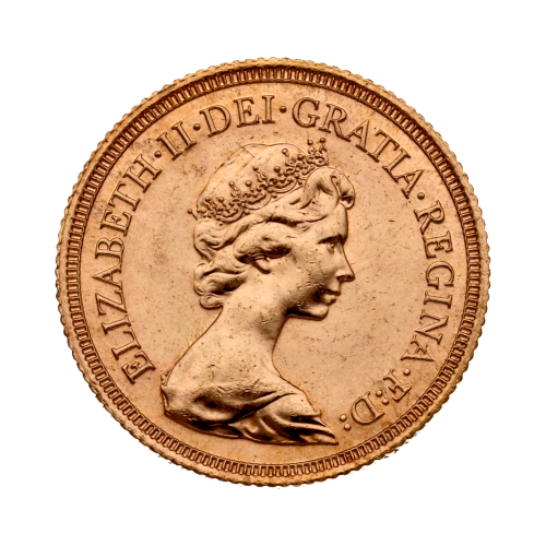 1 Pfund Sovereign Elisabeth II Vorderseite