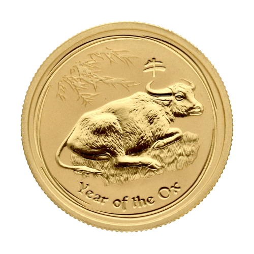 Jahr des Ochsen 2009 1/4 oz Gold - Vorderseite