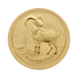 Lunar Serie II - Jahr der Ziege 2 oz Vorderseite