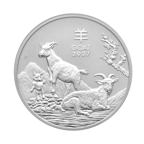 Lunar Serie III – Jahr der Ziege 2027 1/2 oz Vorderseite