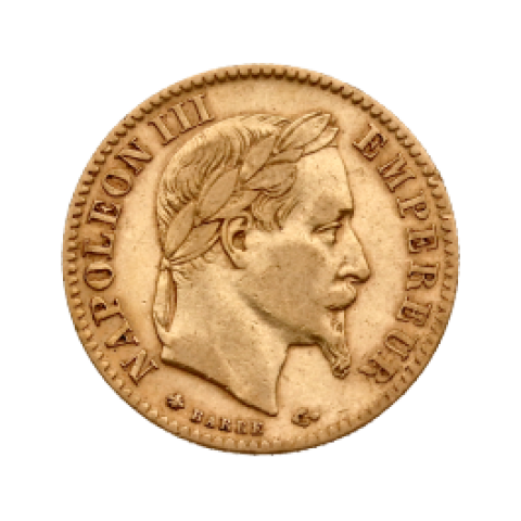 10 Franc Napoleon III mit Kranz