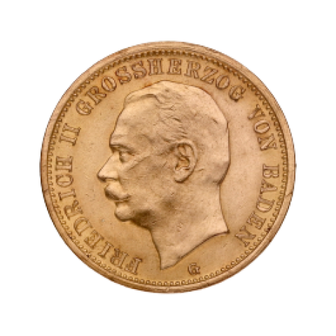 Friedrich II Großherzog von Baden 20 Mark 