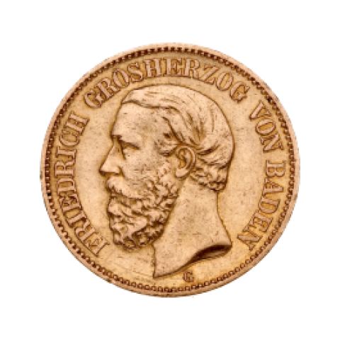 Friedrich I Großherzog von Baden 20 Mark