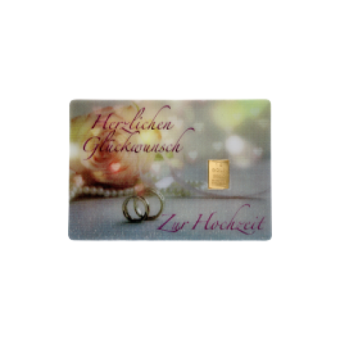 Goldbarren 1 Gramm Geschenkbarren Hochzeit