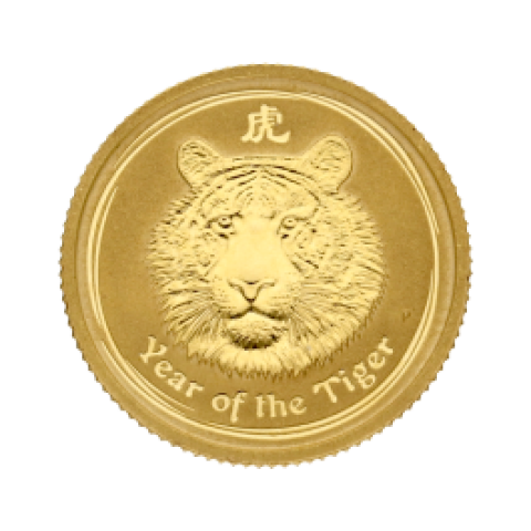 Lunar Serie II – Jahr des Tigers 2010 1/10 oz Goldmünze