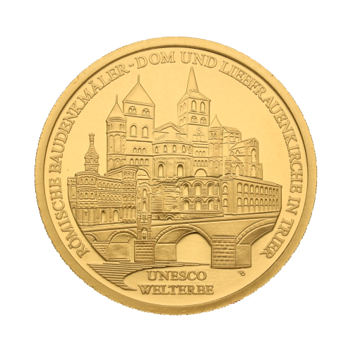gold coin 100 Euro Trier obverse