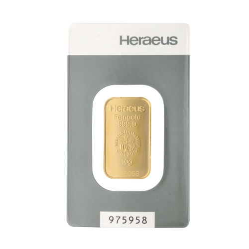 Gold bar 10 g obverse