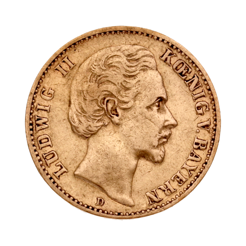10 Mark Ludwig II Bavaria obverse