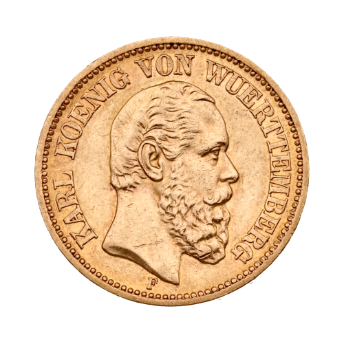 König Karl von Württemberg 20 Mark Vorderseite