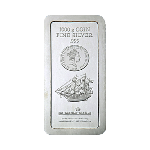 Cook Islands coin bar 1 kg obverse