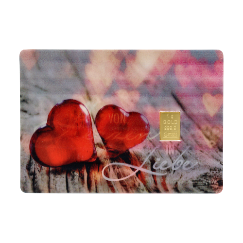 Gold bar 1 g In Love obverse
