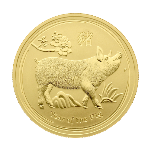Lunar II Pig 1/2 oz obverse