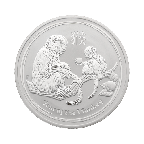 Lunar II Monkey 1/2 oz obverse