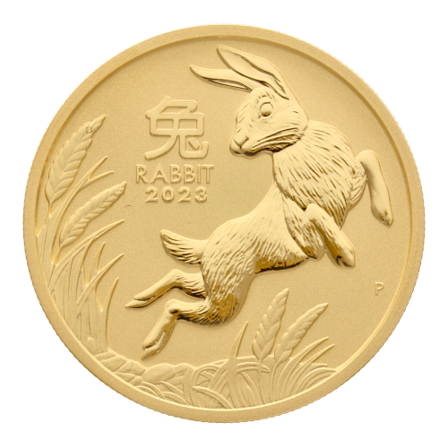 Lunar III Rabbit 1/2 oz obverse