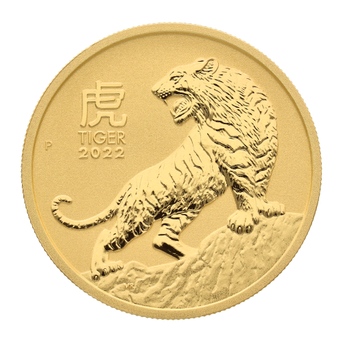 Lunar III Tiger 1/10 oz obverse