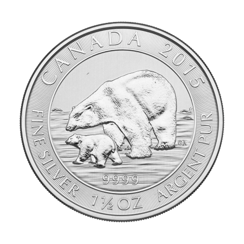 Silver coin Polar Bear 1,5 oz obverse