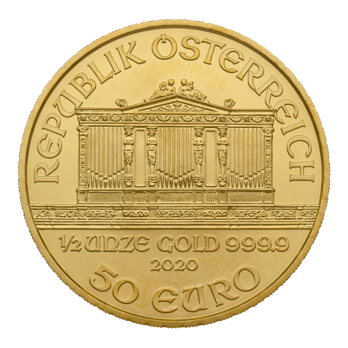 Vienna Philharmonic 1/2 oz obverse