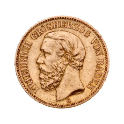 Friedrich I Großherzog von Baden 10 Mark
