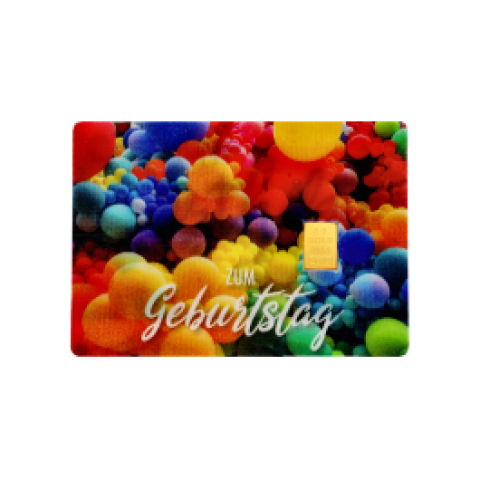 Gold bar 1 g Birthday